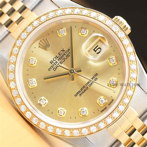 rolex real diamond watches for men|rolex watch with diamond bezel.